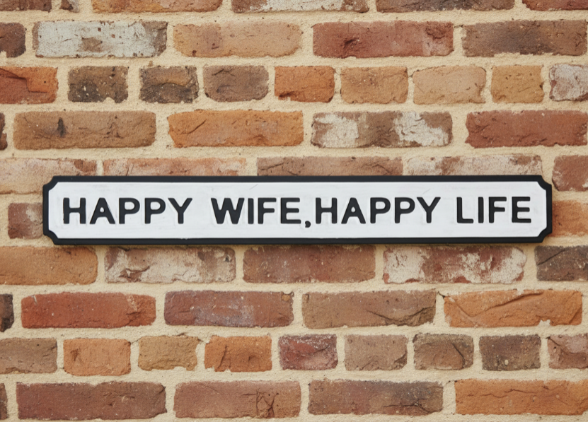 Happy Wife, Happy Life Sign – Blue Goose Imports